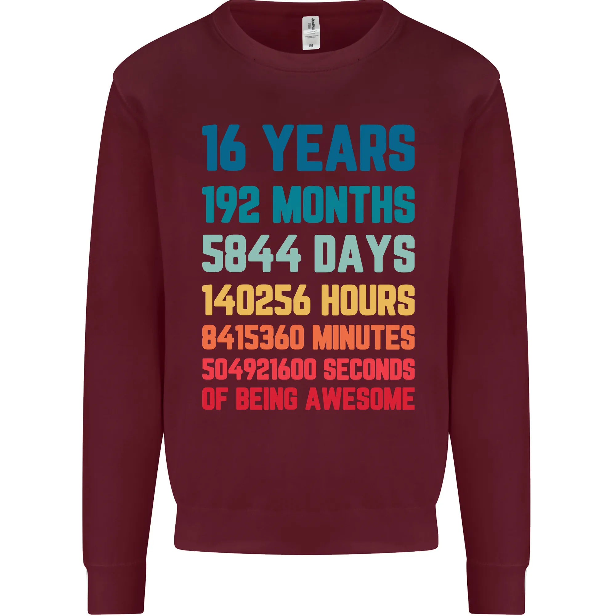 16th Birthday Men's Sweatshirt Jumper - 16 Years Old Gift for Him