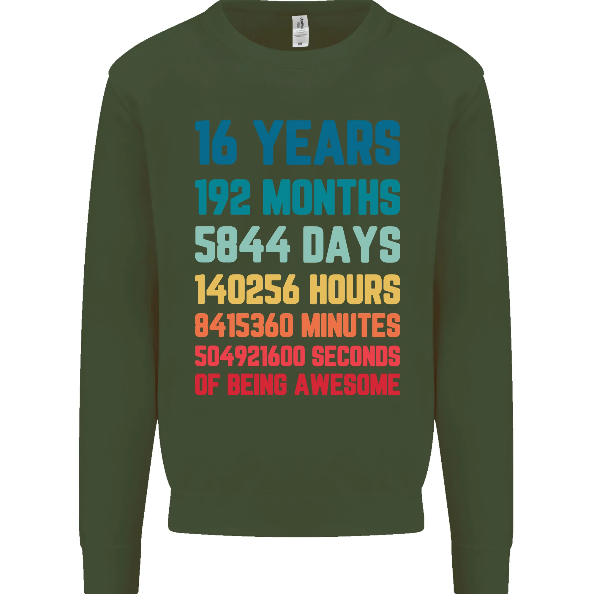 16th Birthday Men's Sweatshirt Jumper - 16 Years Old Gift for Him