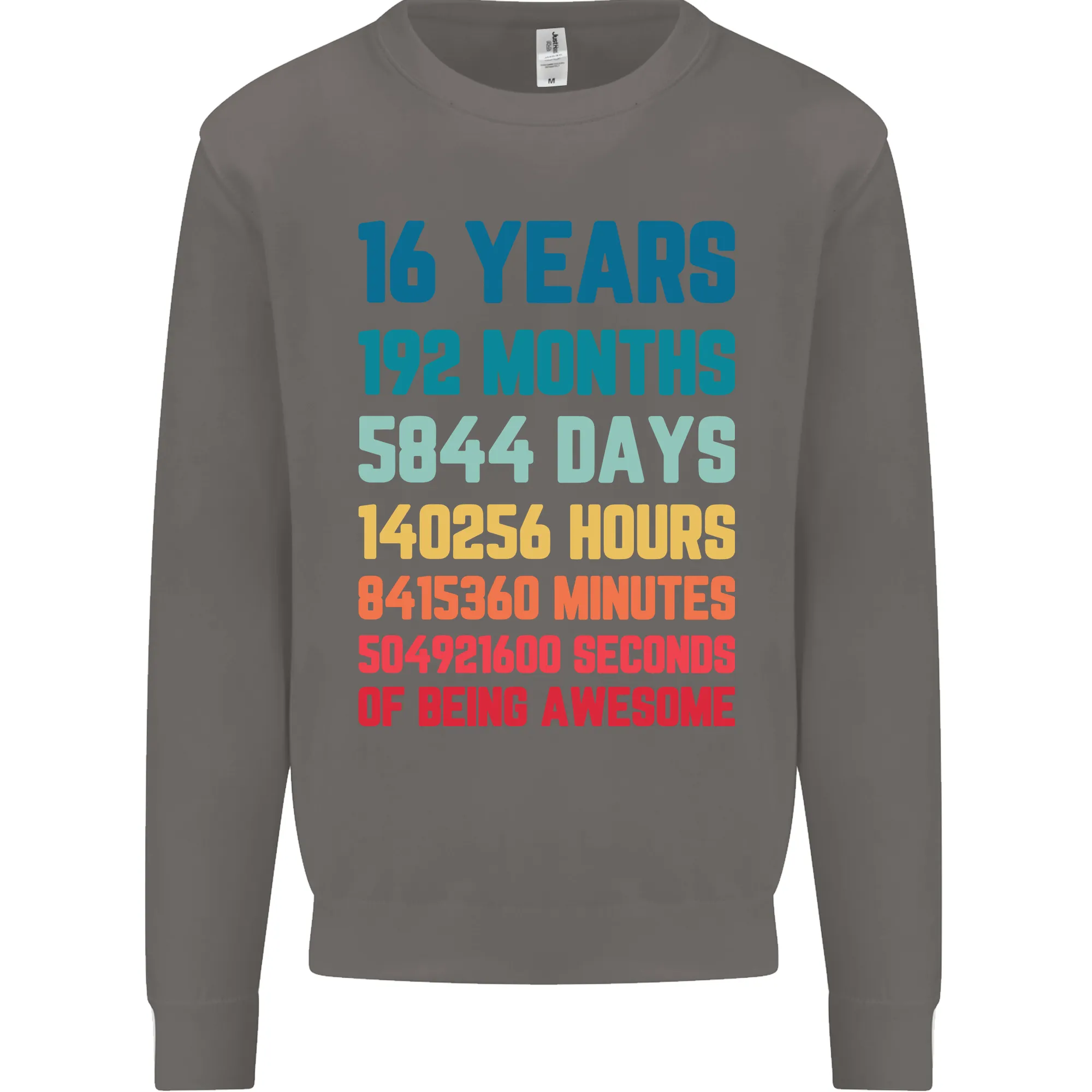16th Birthday Men's Sweatshirt Jumper - 16 Years Old Gift for Him
