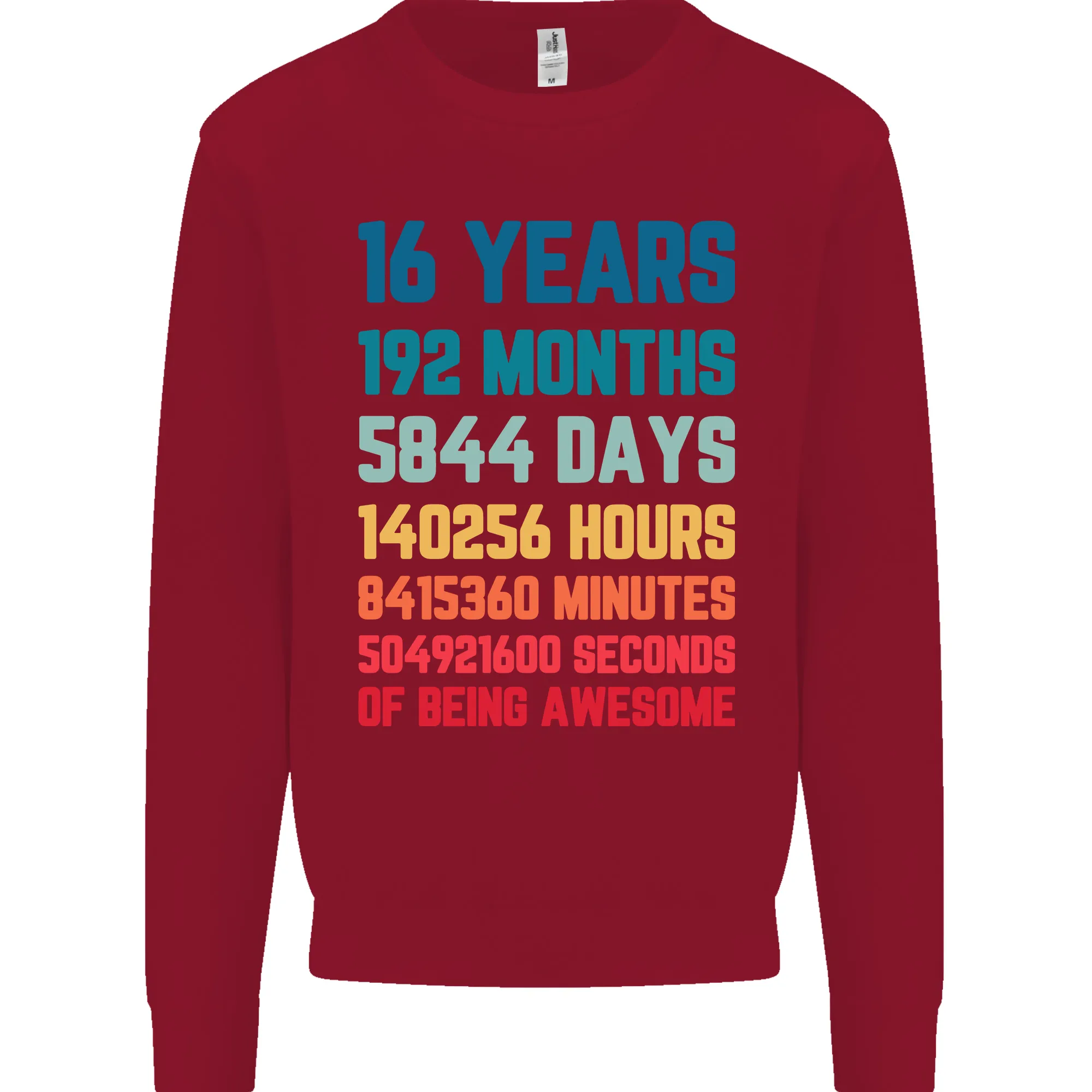 16th Birthday Men's Sweatshirt Jumper - 16 Years Old Gift for Him