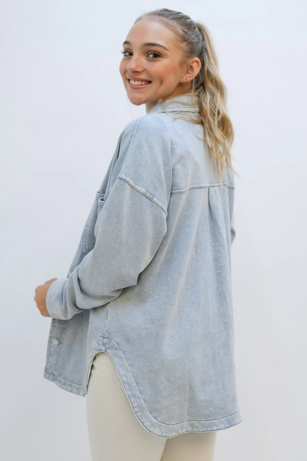 Aleena Chambray Shacket