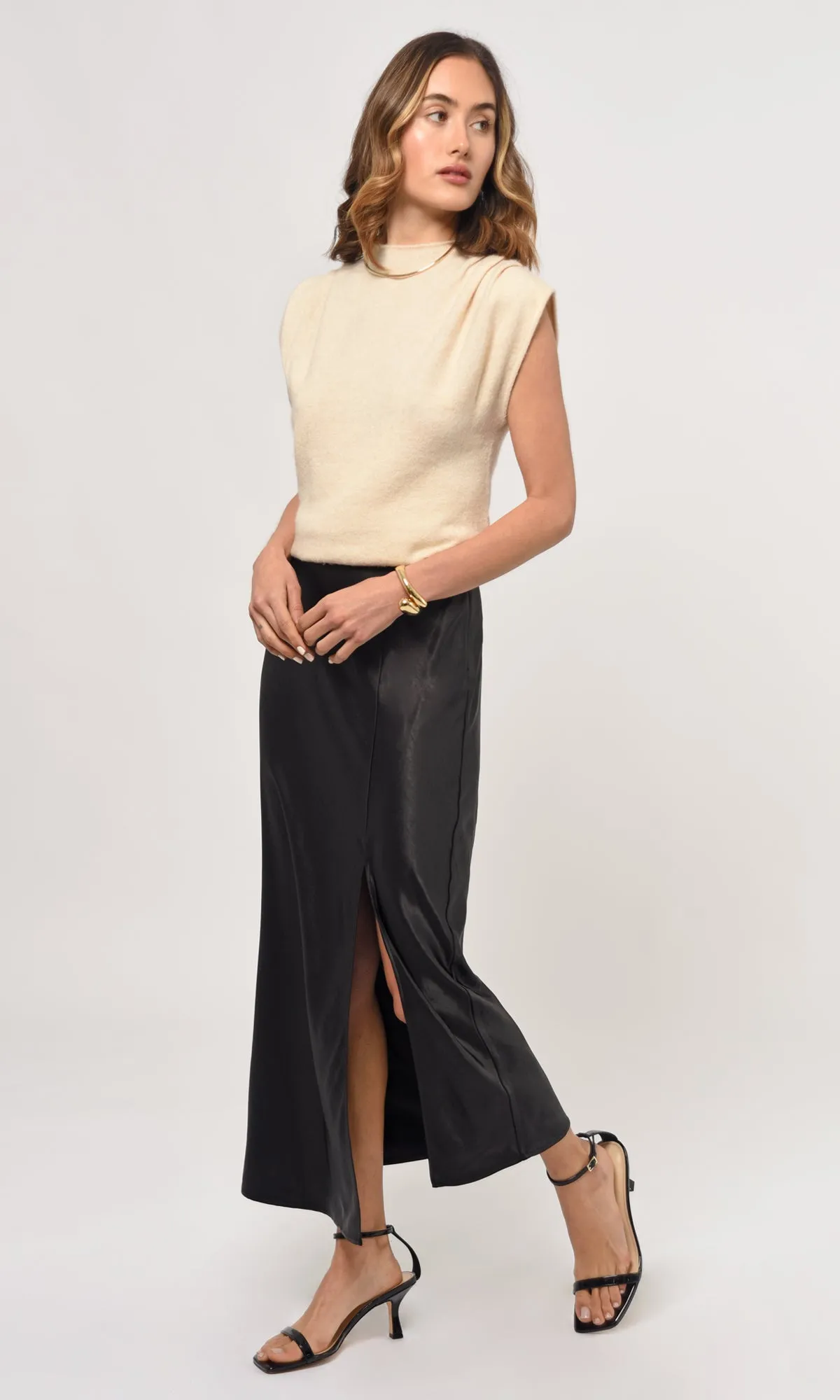 Arleta Sleeveless Funnel Knit Top