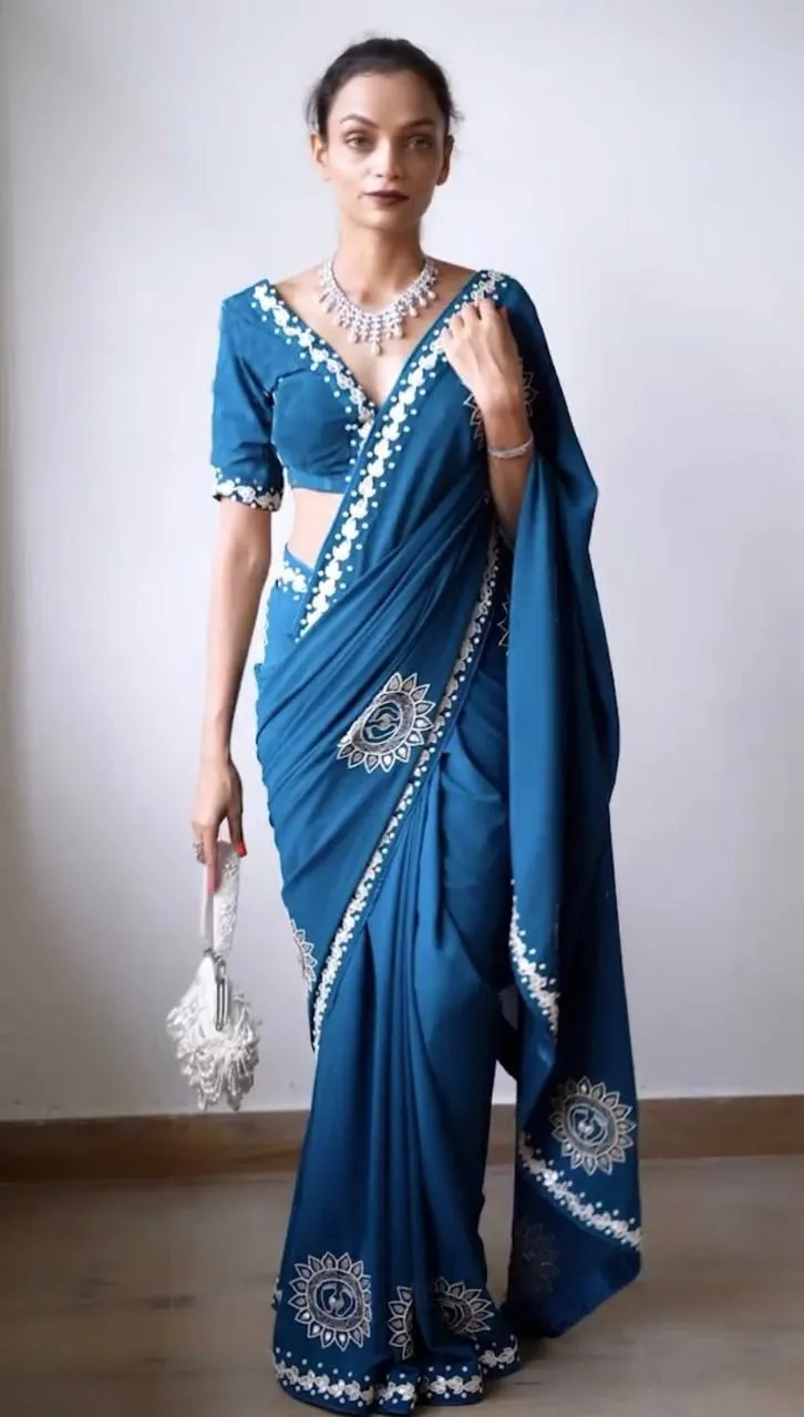 Beautiful Designer Soft Rangoli  Silk Saree