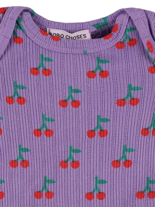Bobo Choses   Cherry print organic cotton bodysuit 