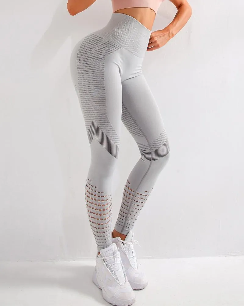 Colorblock Slim High Elastic High Waist Yoga Pants Active Pants