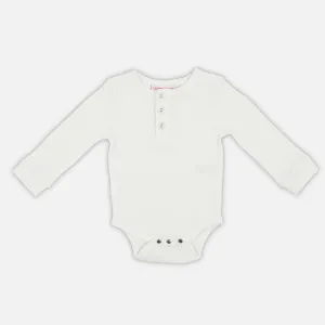 Cozy Long Sleeve Bodysuit/Top - Coconut Milk