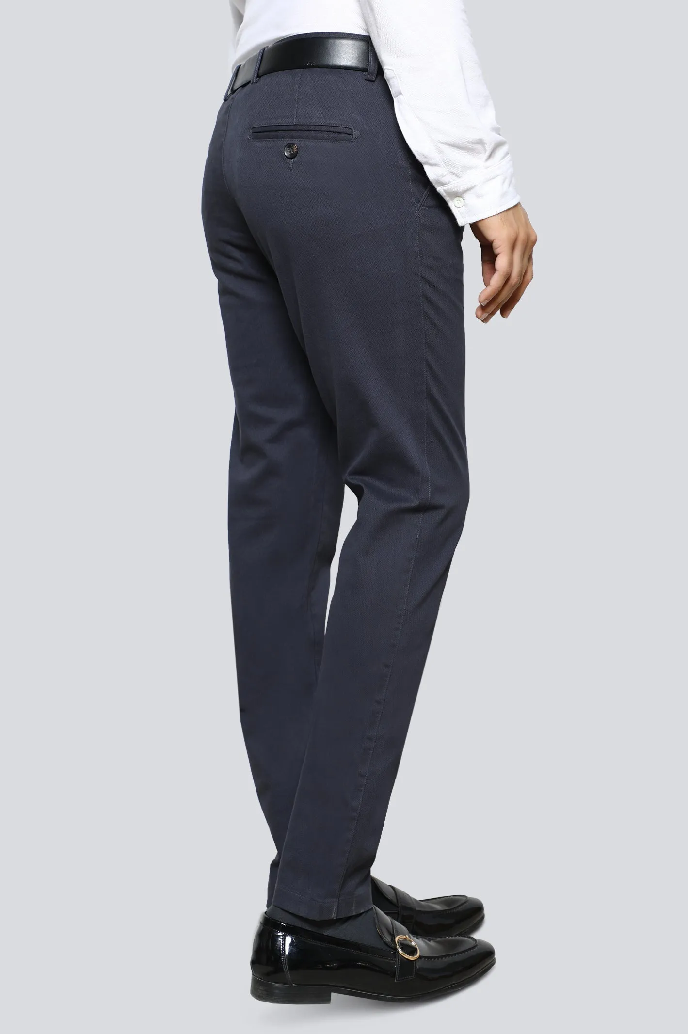 Dark Grey Smart Fit Cotton Chino