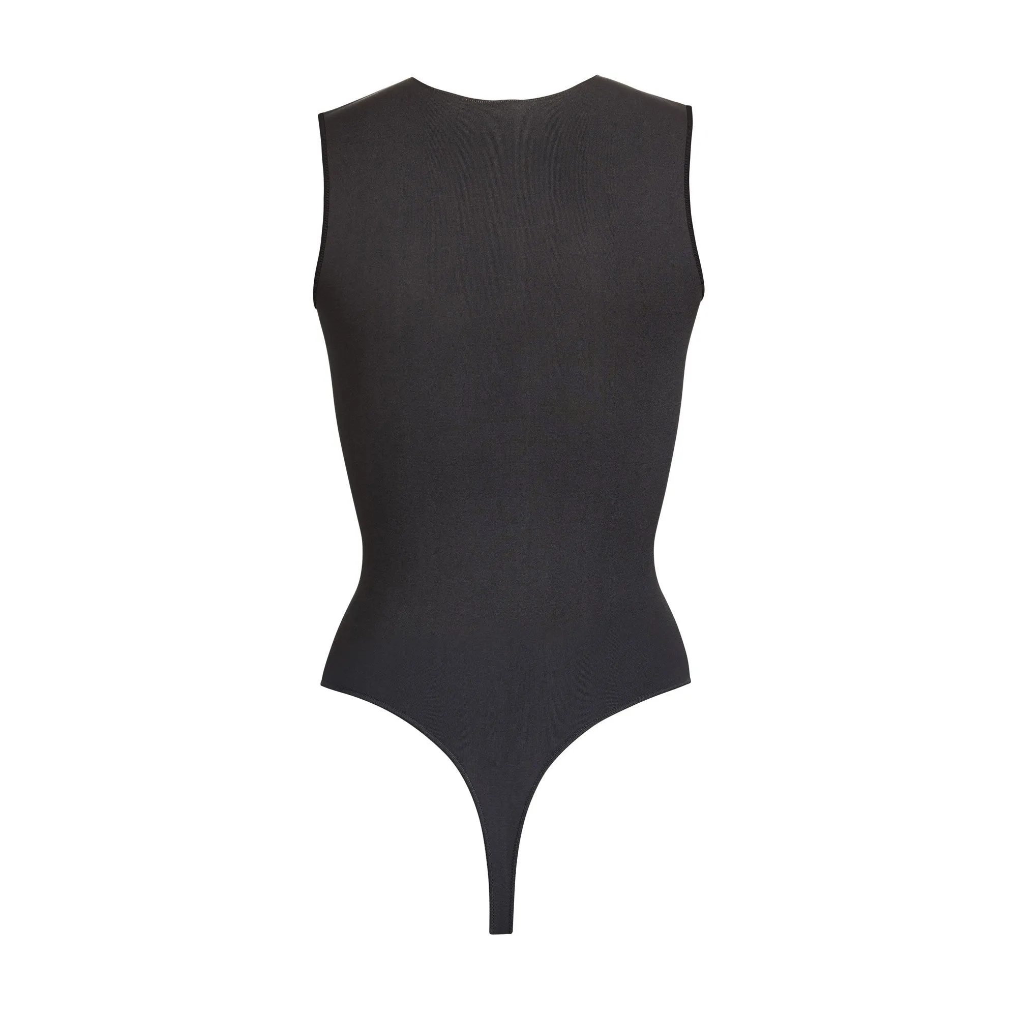 ESSENTIAL CREW NECK SLEEVELESS BODYSUIT | ONYX