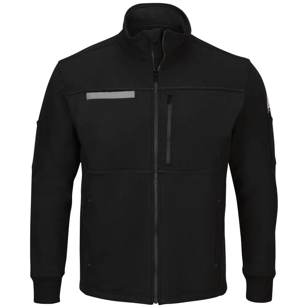 FLEECE FR FULL ZIP JACKET - BK-Black | Bulwark SEZ2