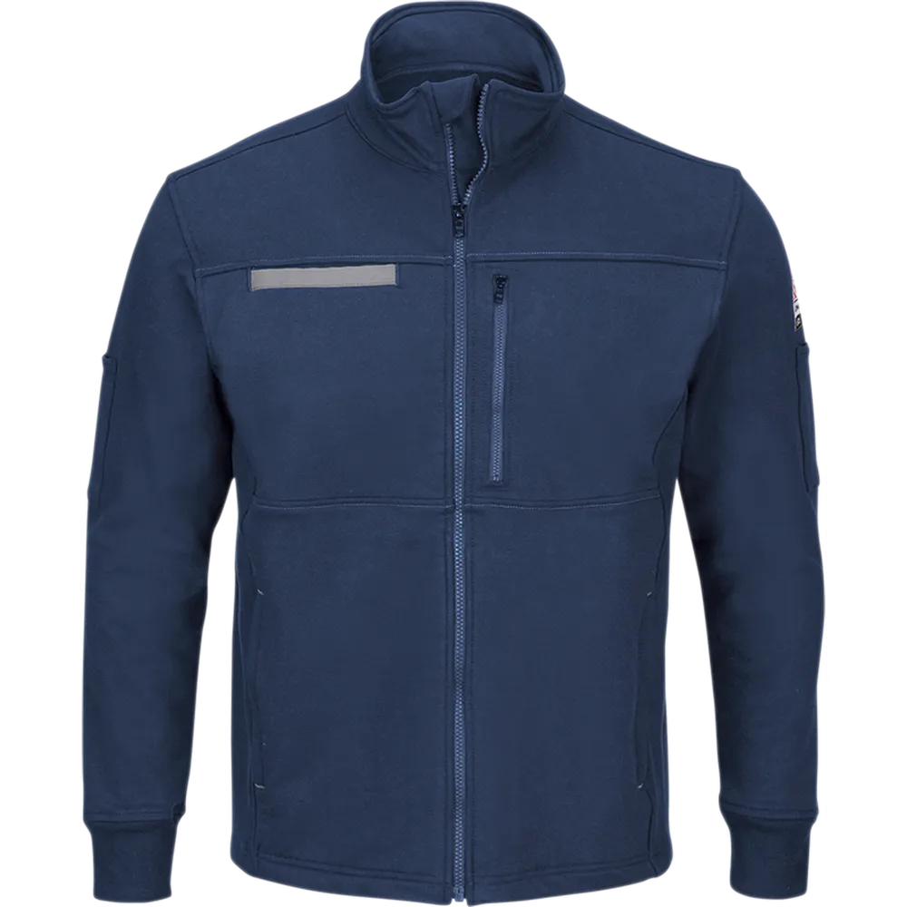 FLEECE FR FULL ZIP JACKET - NV-Navy | Bulwark SEZ2
