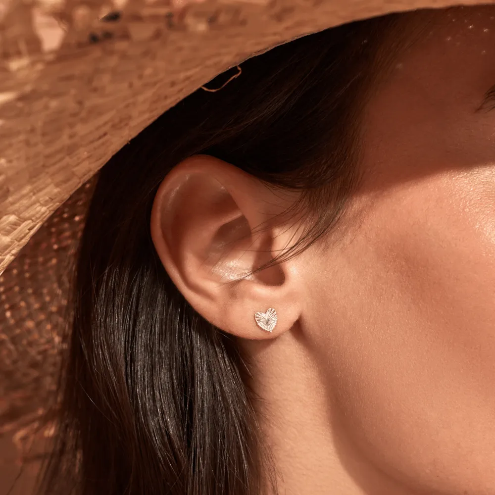 Glowing Beauty Stud Earrings - Silver - SEST3216