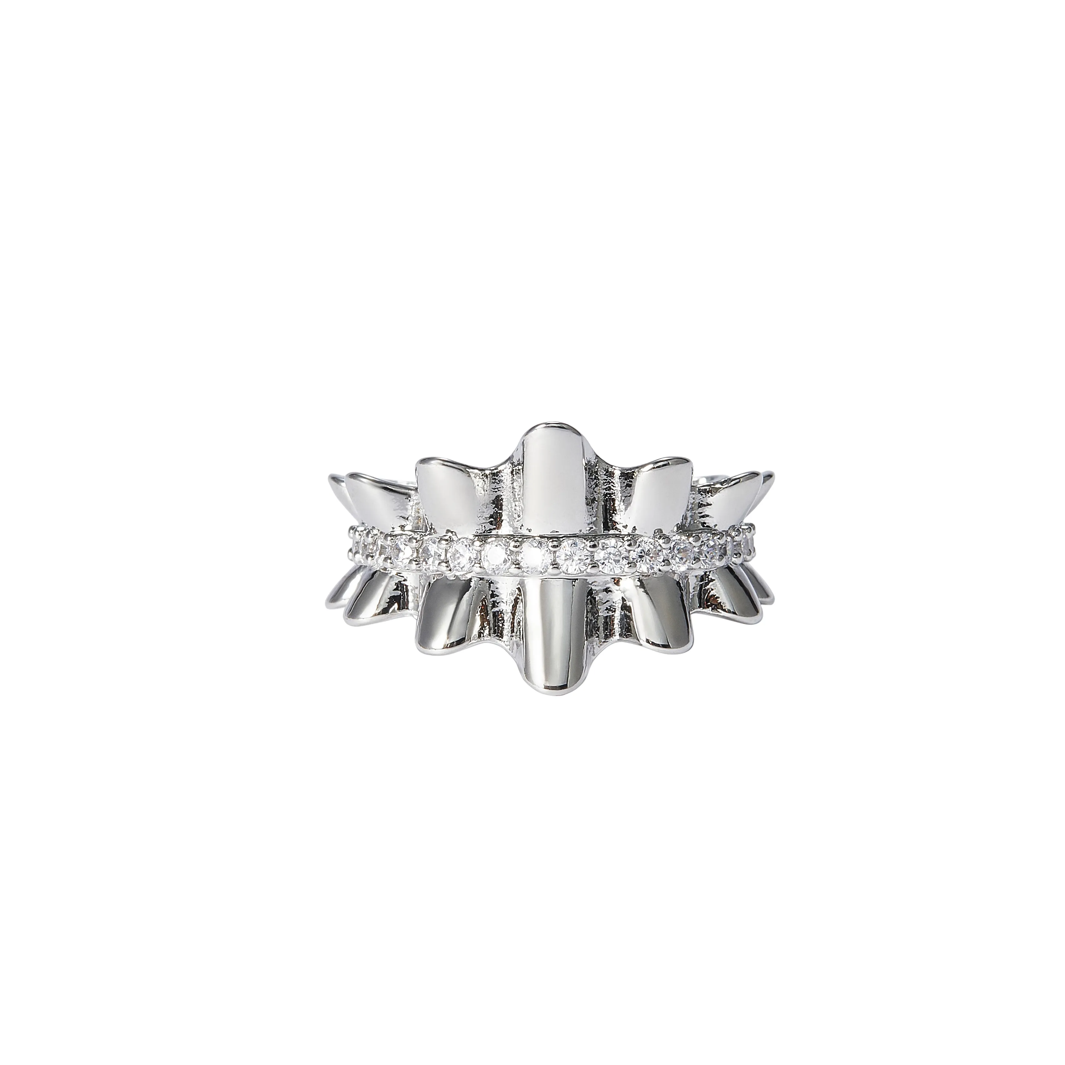 Glowing Crown Ring Open Design