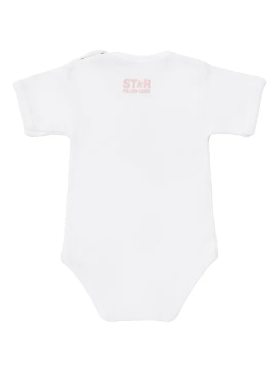 Golden Goose   Star cotton bodysuit, bib &amp; bath set 