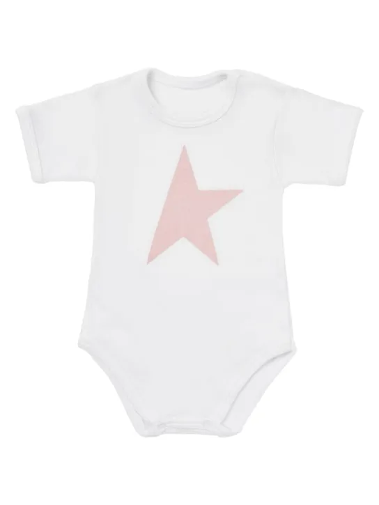Golden Goose   Star cotton bodysuit, bib &amp; bath set 