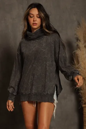 Herrera Mineral Wash Turtleneck Sweatshirt