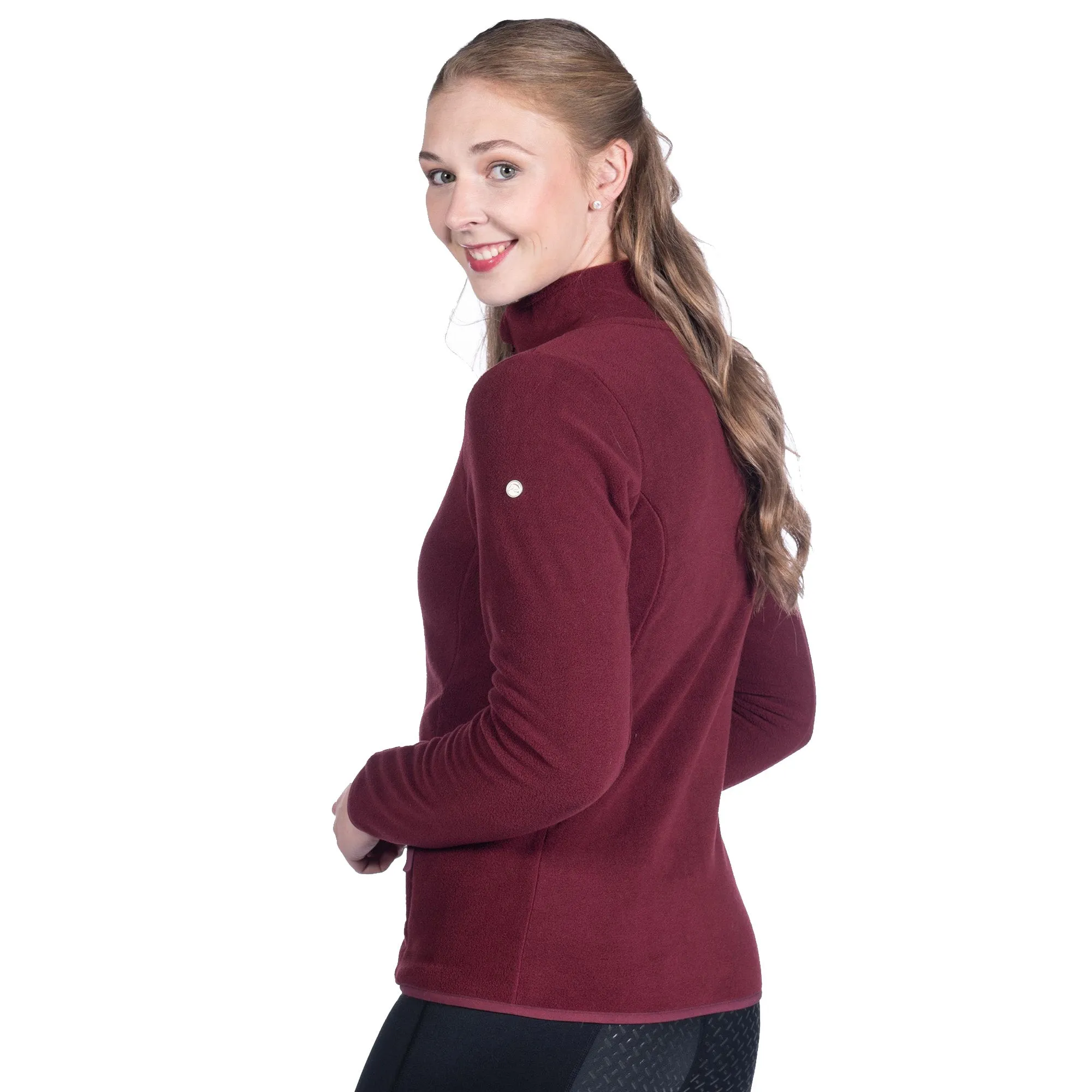 HKM Ladies Anna Fleece Jacket - Wine Red