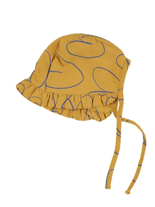 Jellymallow   Printed cotton poplin bodysuit &amp; hat 