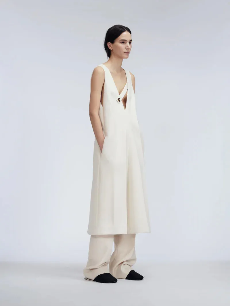 Layering dress in technical cady