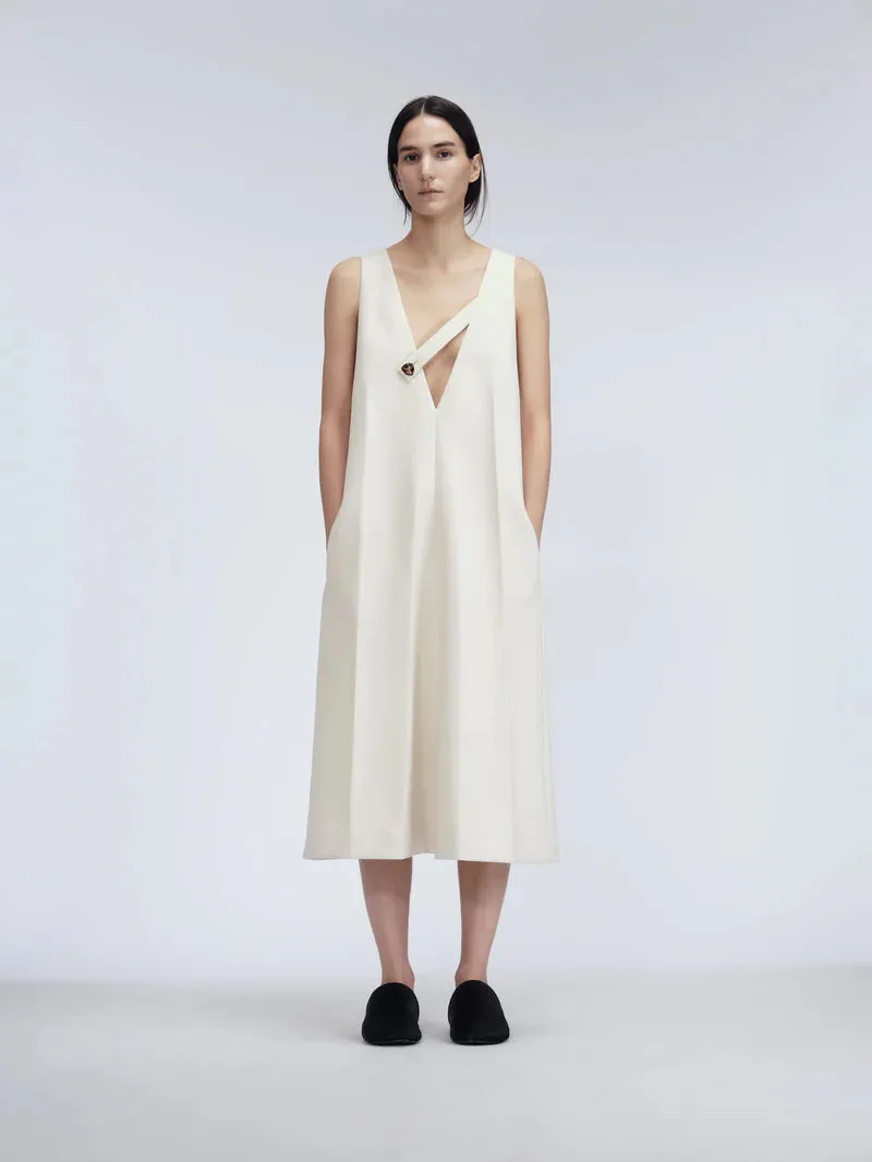 Layering dress in technical cady
