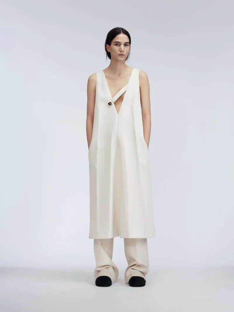 Layering dress in technical cady
