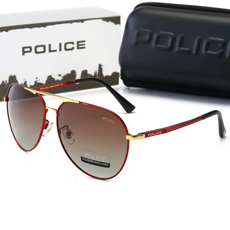 Men's Polarized Police Sunglasses 8 Colors With Box