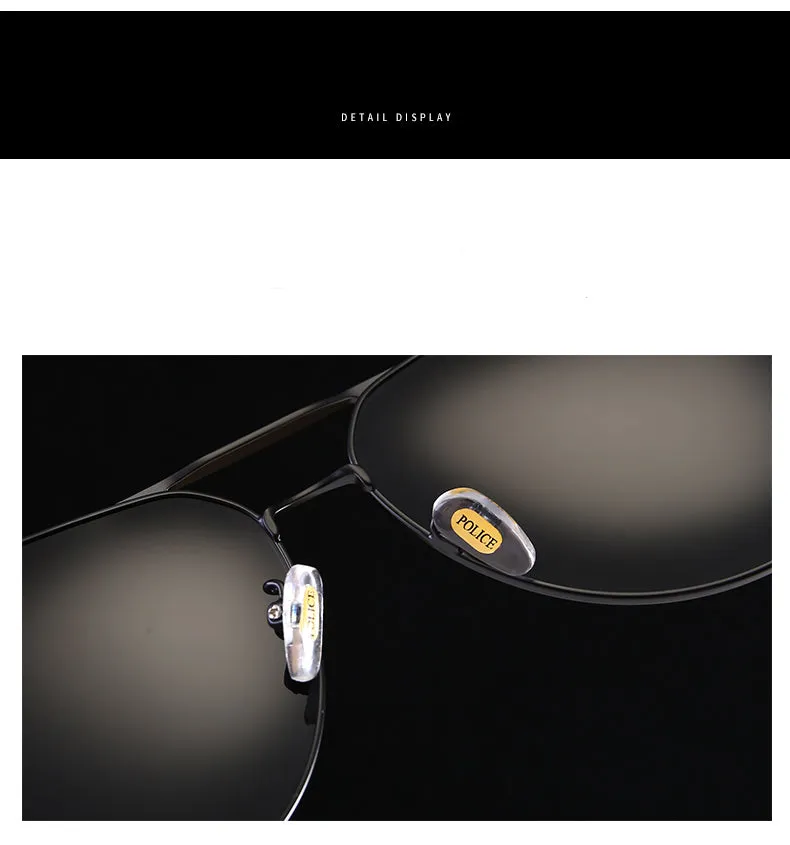 Men's Polarized Police Sunglasses 8 Colors With Box