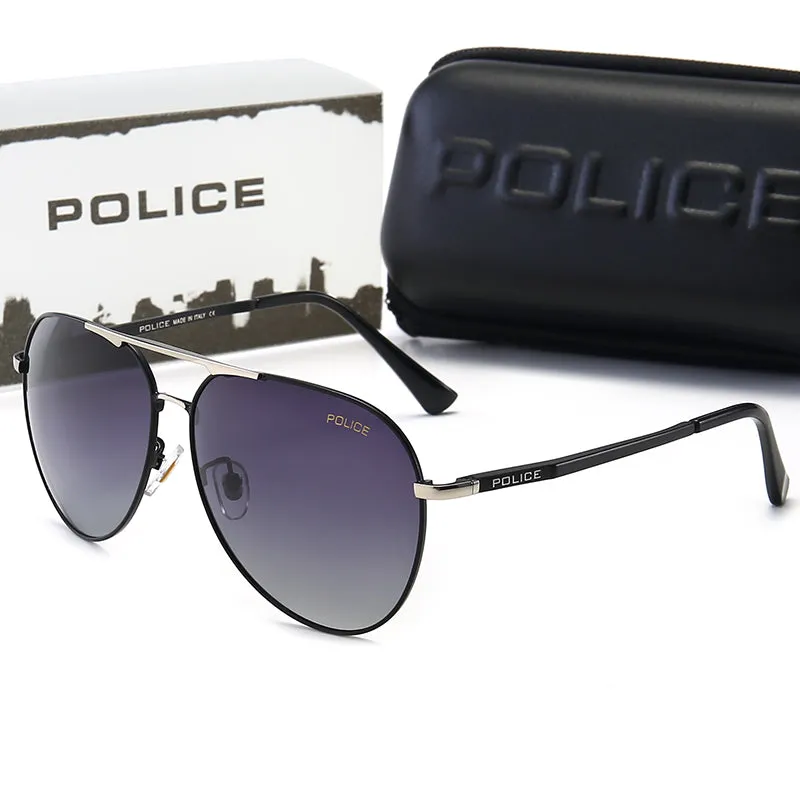Men's Polarized Police Sunglasses 8 Colors With Box