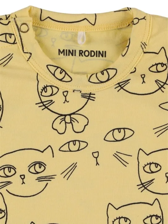 Mini Rodini   Printed stretch cotton bodysuit &amp; pants 