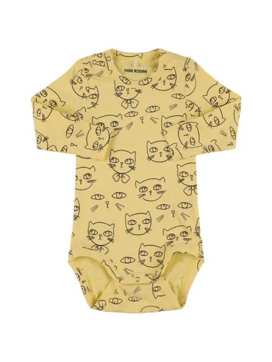 Mini Rodini   Printed stretch cotton bodysuit &amp; pants 