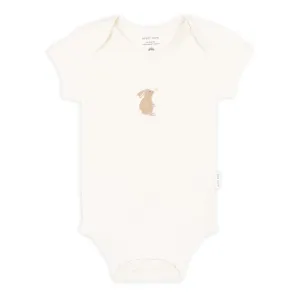 Organic Unisex Baby Clothing Embroidered Bodysuit ' Bunny'