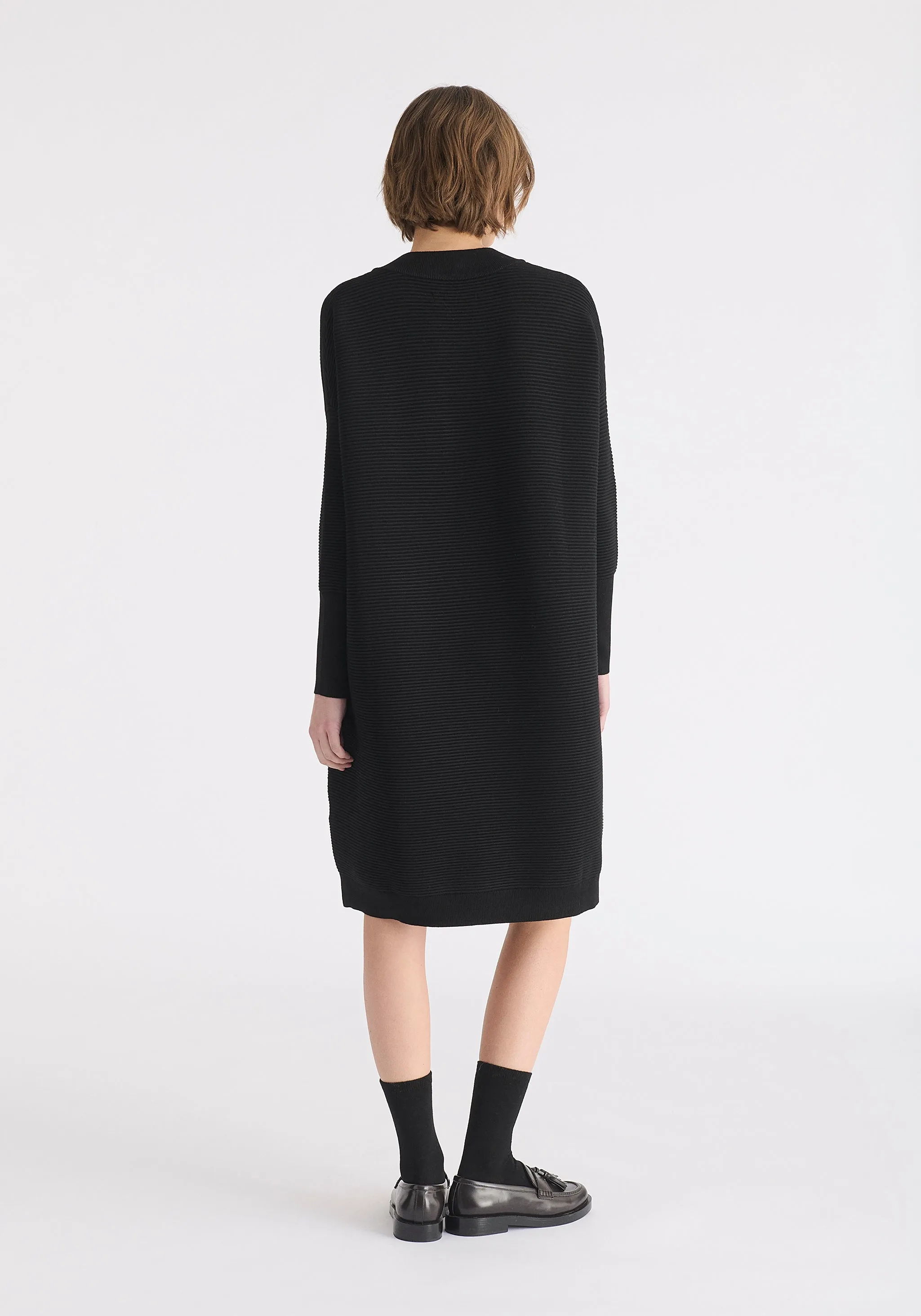 Paisie V-Neck Ribbed Jumper Dress