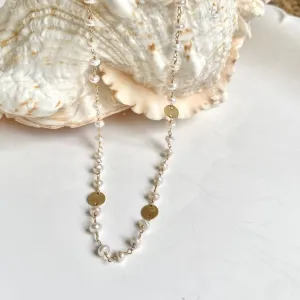 Pearl Necklace with Gold Coins