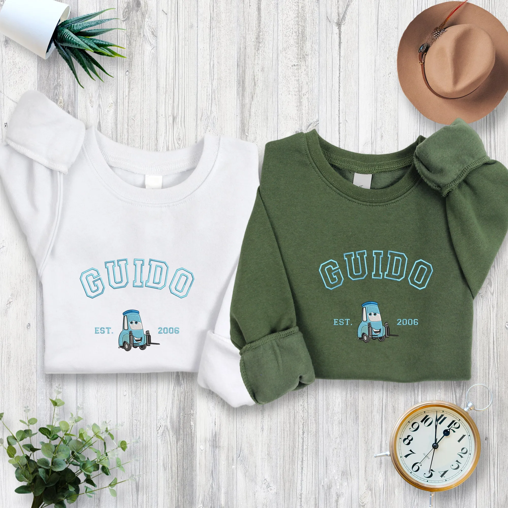 Personalized Disney Cars Guido Embroidered Youth Sweatshirt