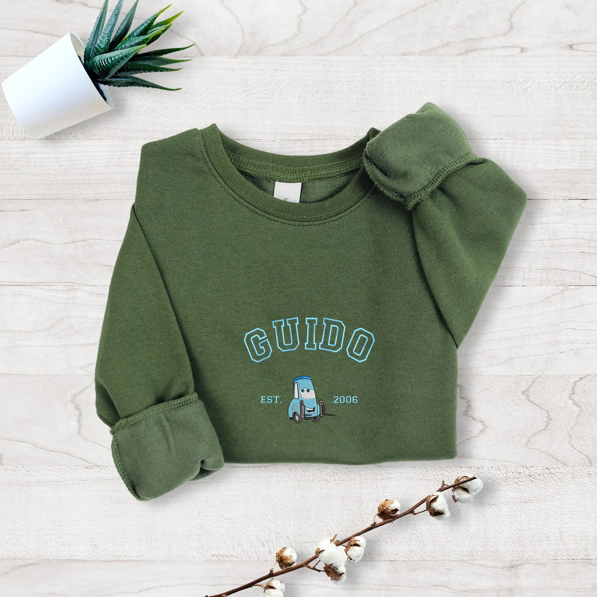Personalized Disney Cars Guido Embroidered Youth Sweatshirt