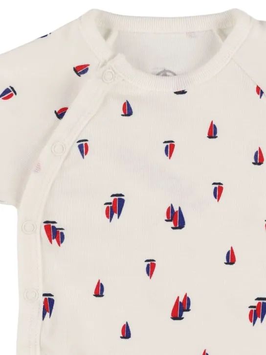 Petit Bateau   Cotton cardigan, bodysuit &amp; pants 