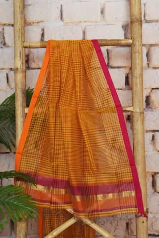 Pink Pure Maheshwari Silk Unstitched Suit