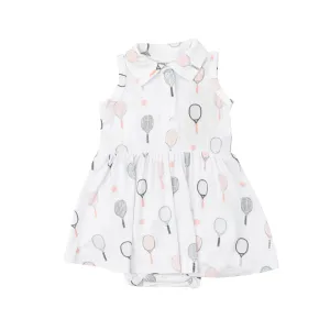 Pink Tennis Tank Bodysuit Dress