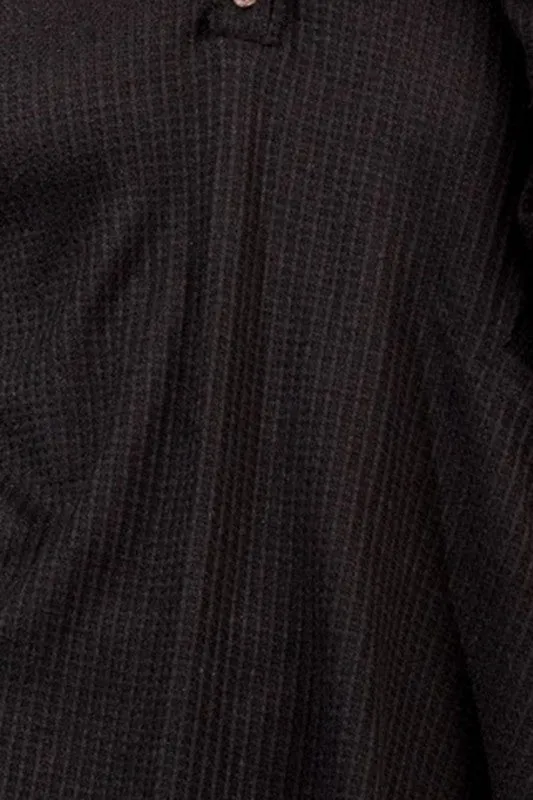 Raw Edge Detail Hooded Knit Henley Top
