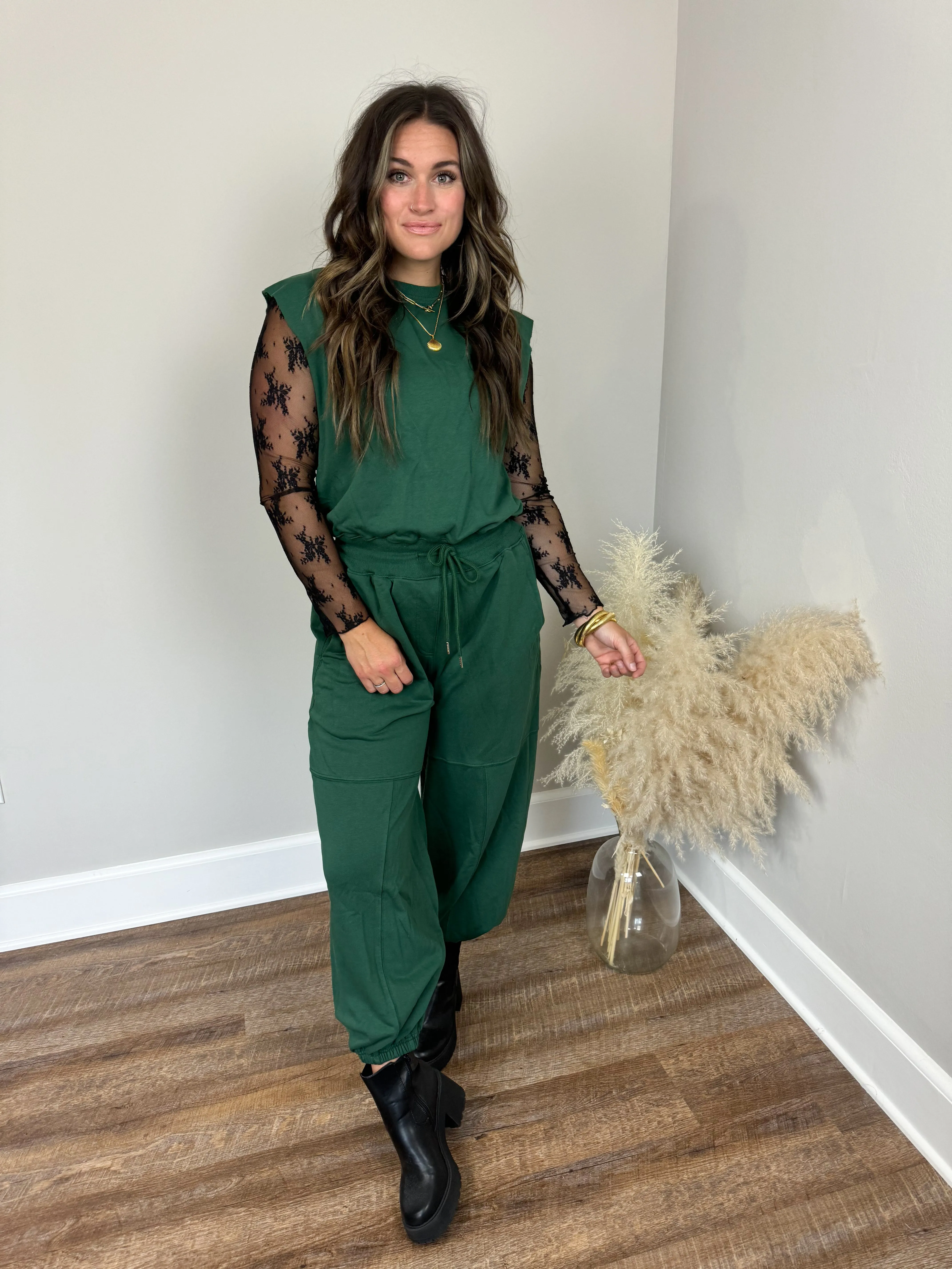 Rory Jumpsuit | Hunter Green