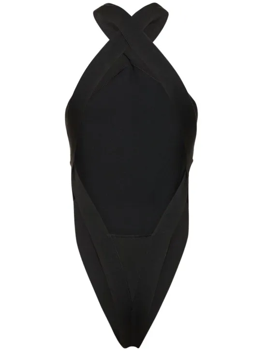 Saint Laurent   Fitted viscose blend bodysuit 