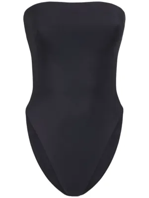 Saint Laurent   Strapless jersey bodysuit 