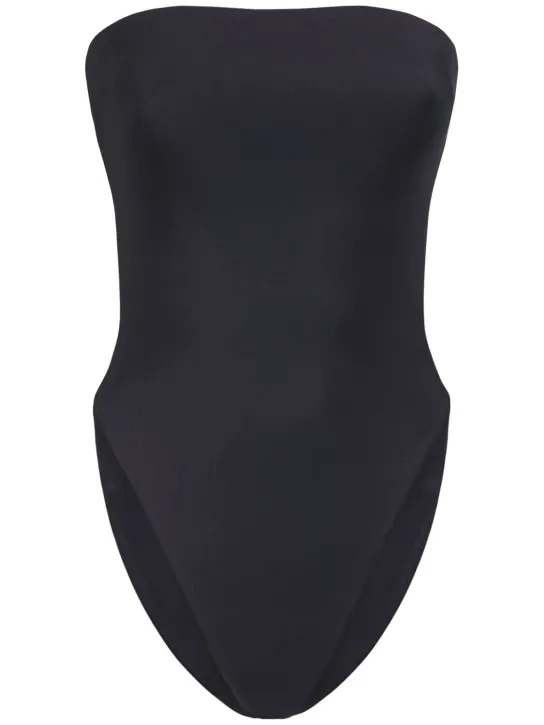 Saint Laurent   Strapless jersey bodysuit 