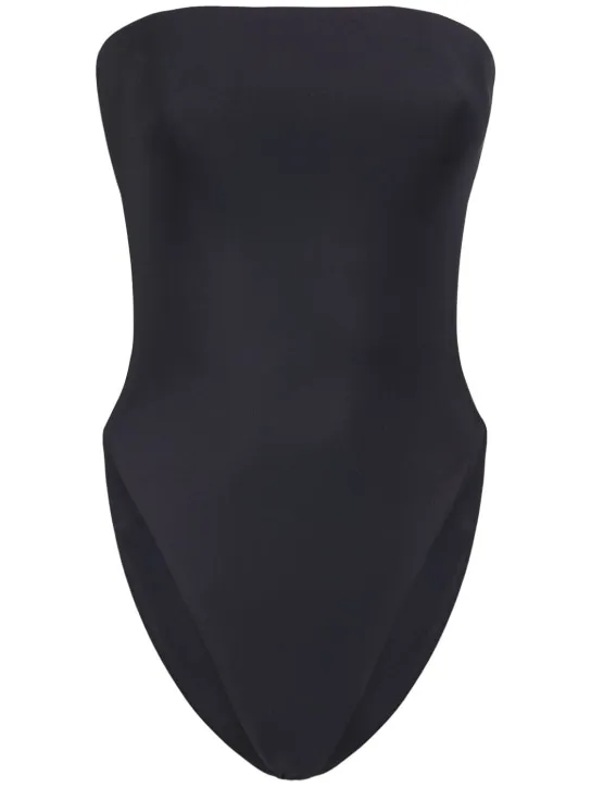 Saint Laurent   Strapless jersey bodysuit 