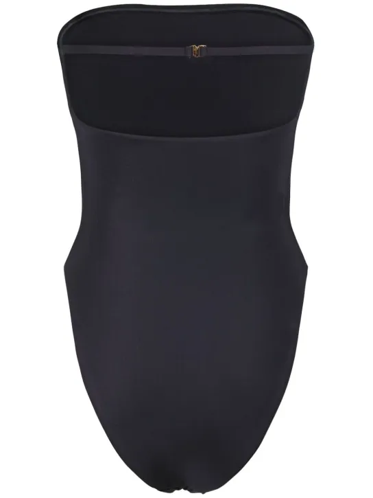 Saint Laurent   Strapless jersey bodysuit 