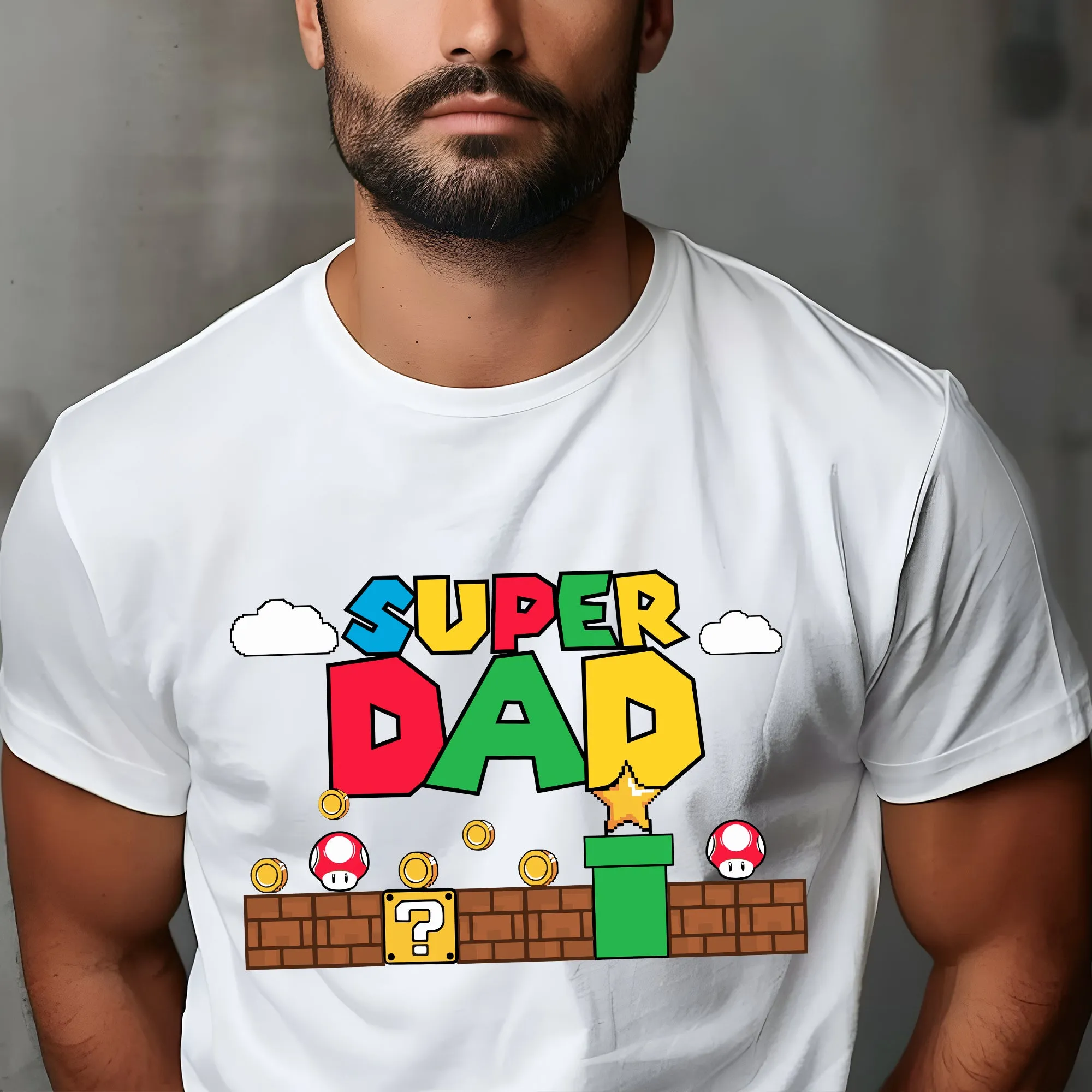 Super Mario Custom Name Adult T-shirt
