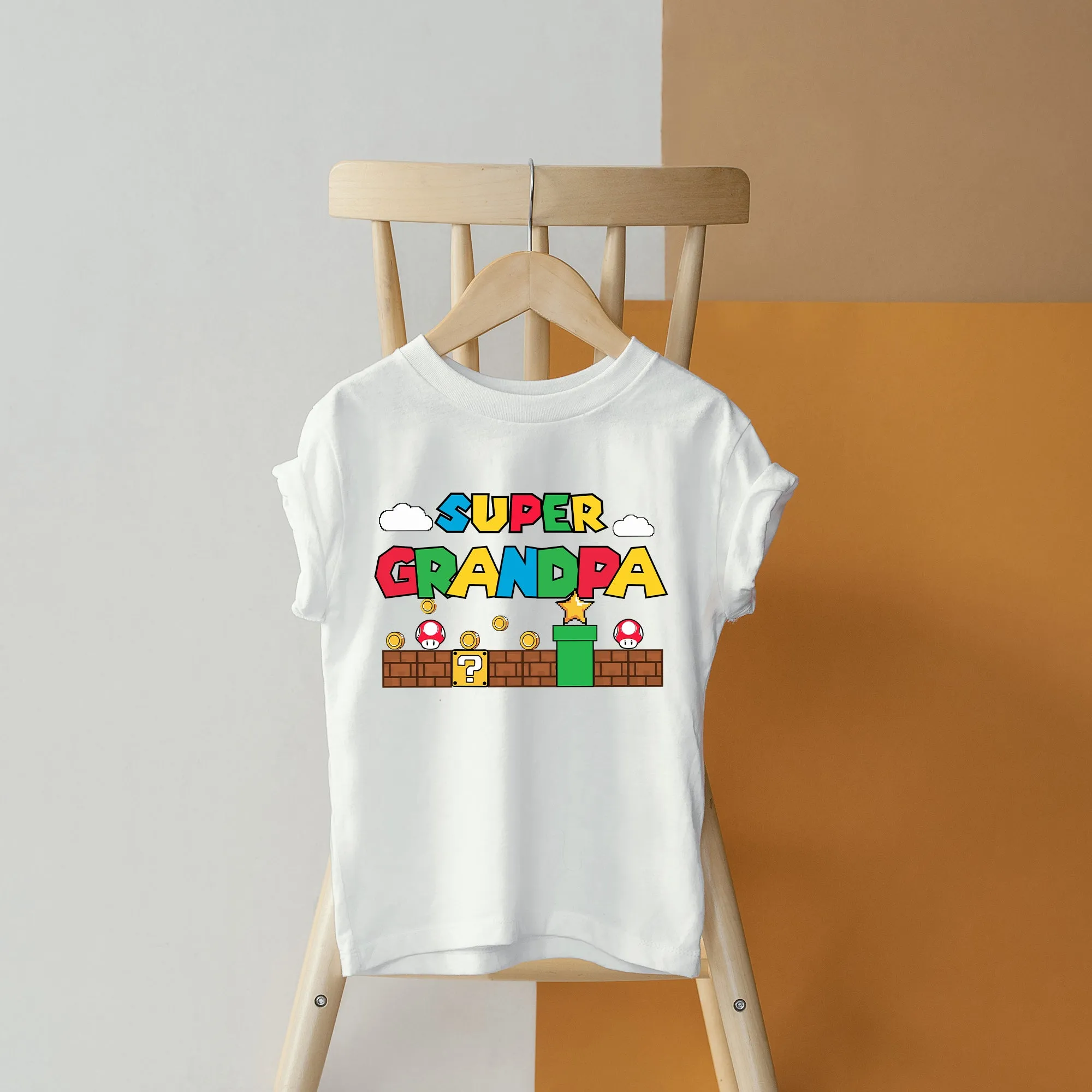 Super Mario Custom Name Adult T-shirt