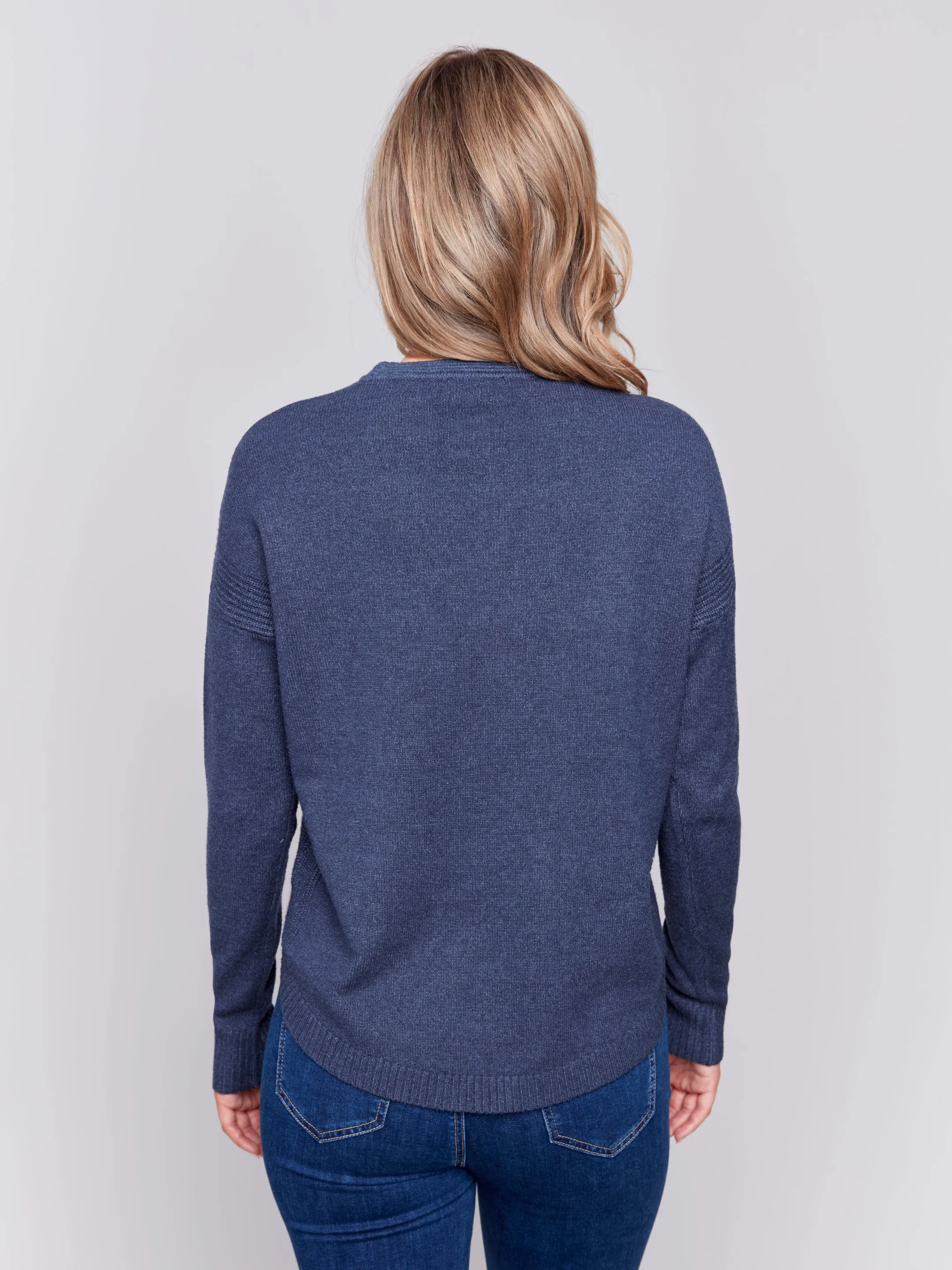 Sweater With Removable Scarf