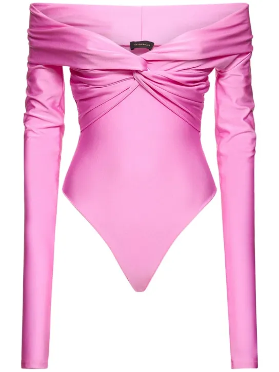The Andamane   Kendall off the shoulder Lycra bodysuit 