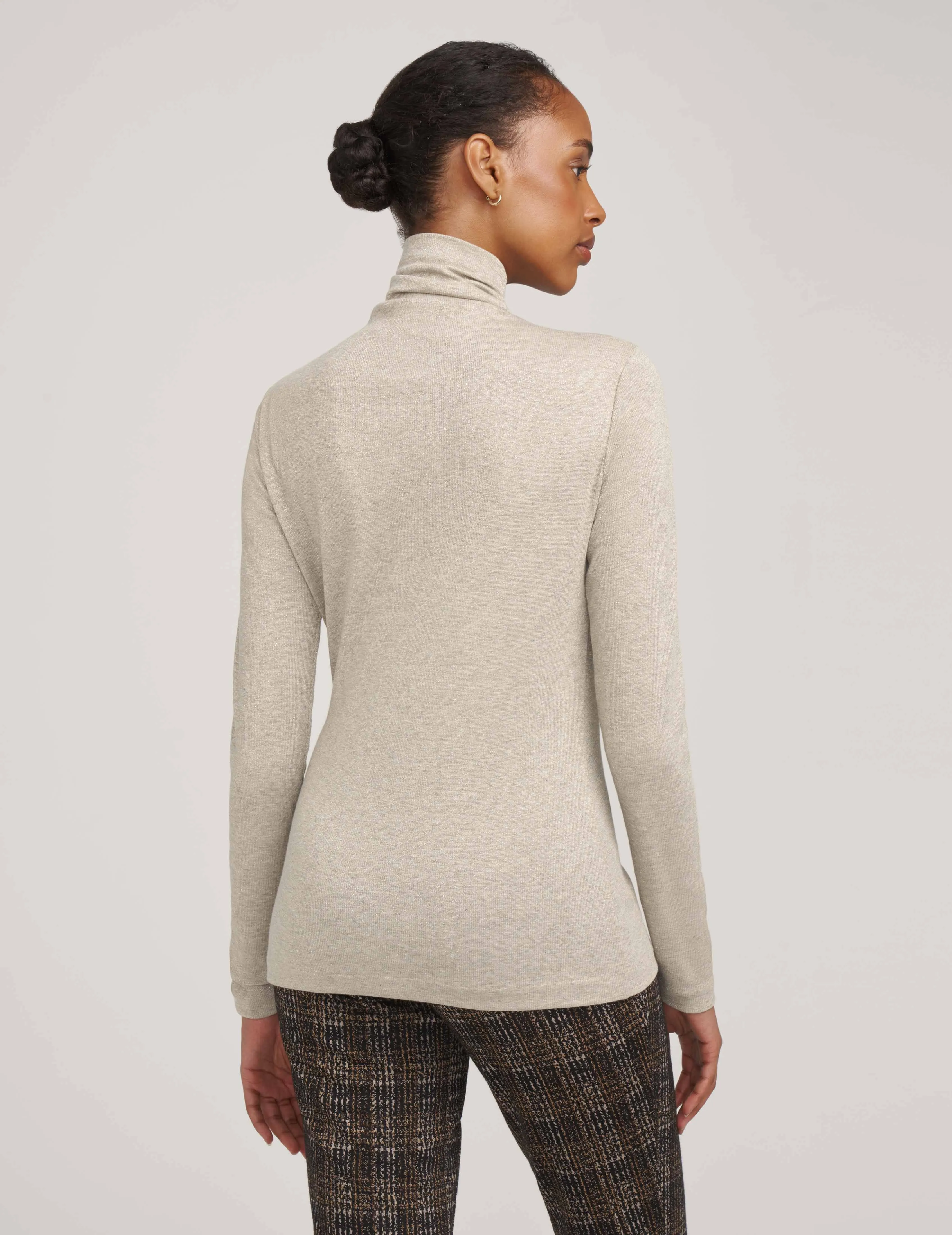 The Seamless Lurex Turtleneck- Sale