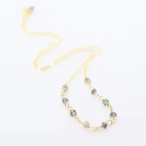 Tiny Gemstone Layering Necklace, 4 Variations